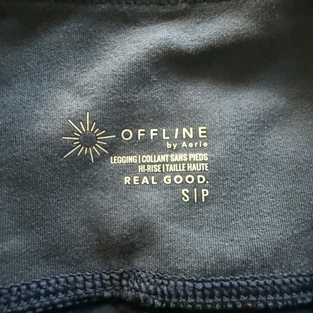 NEW OFFLINE by Aerie‎ Navy Faux Leather Leggings - Picture 6 of 7